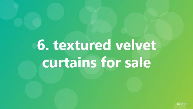 6. textured velvet curtains for sale