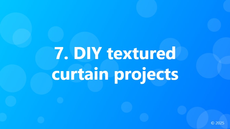 7. DIY textured curtain projects