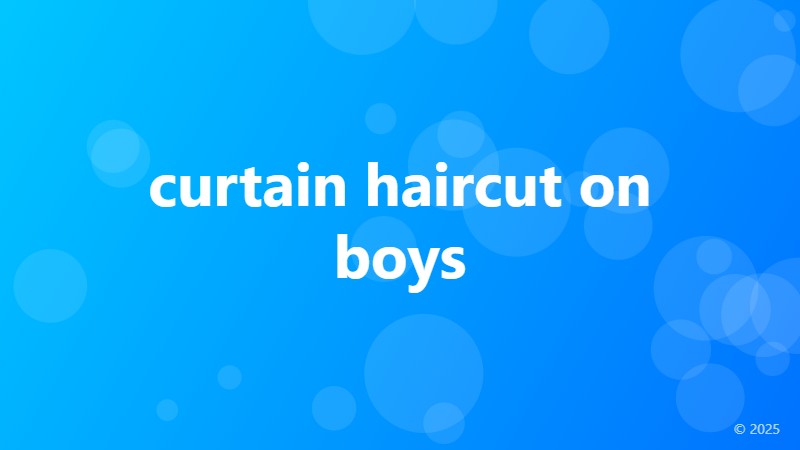 curtain haircut on boys