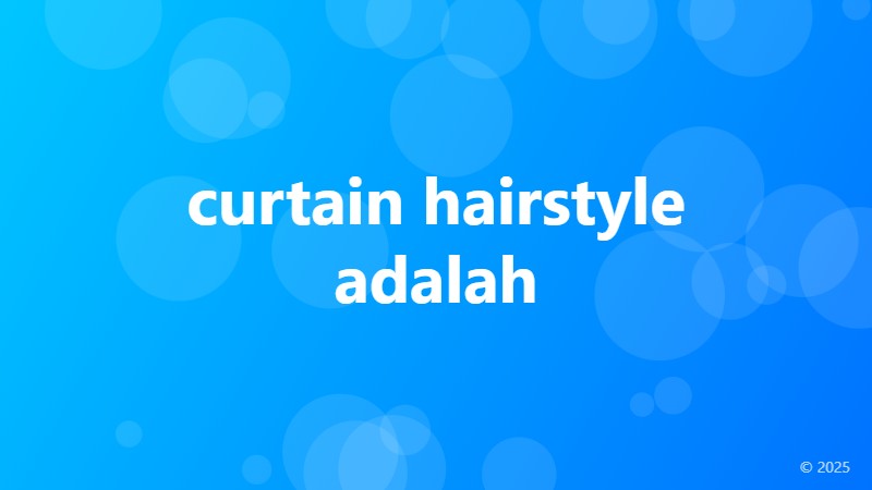 curtain hairstyle adalah