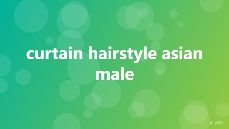 curtain hairstyle asian male
