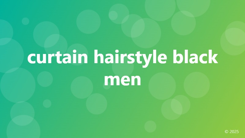 curtain hairstyle black men
