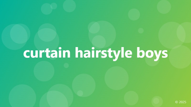 curtain hairstyle boys