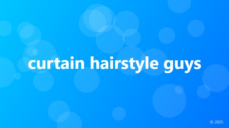curtain hairstyle guys