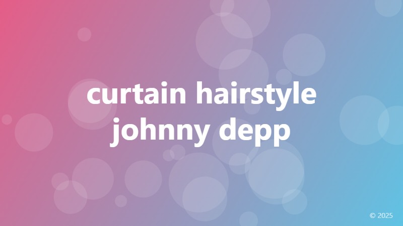 curtain hairstyle johnny depp
