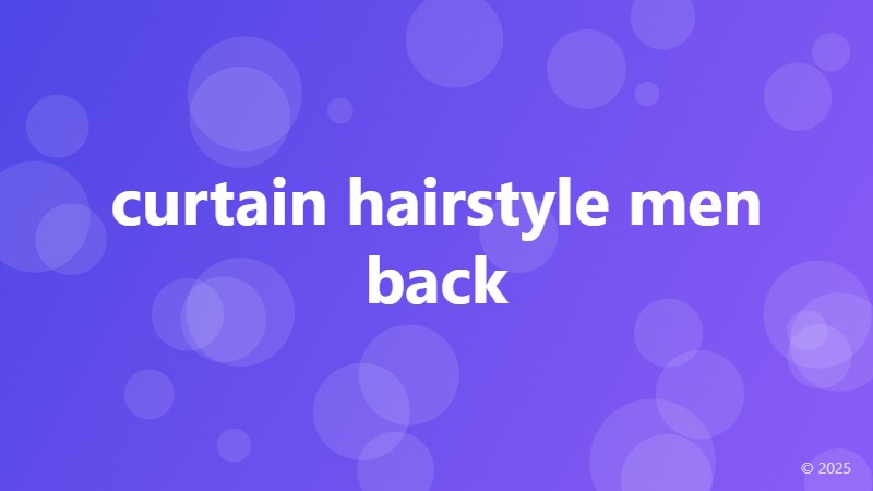 curtain hairstyle men back