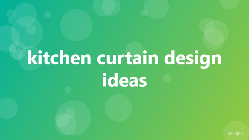 kitchen curtain design ideas