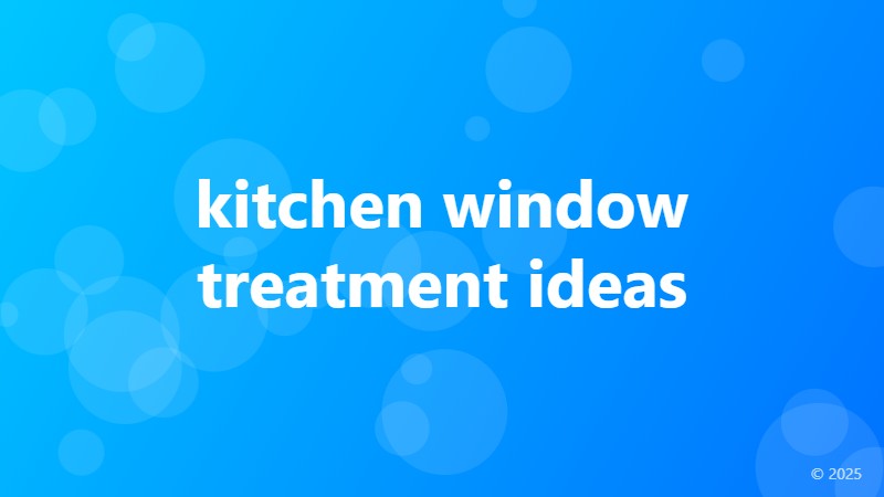 kitchen window treatment ideas