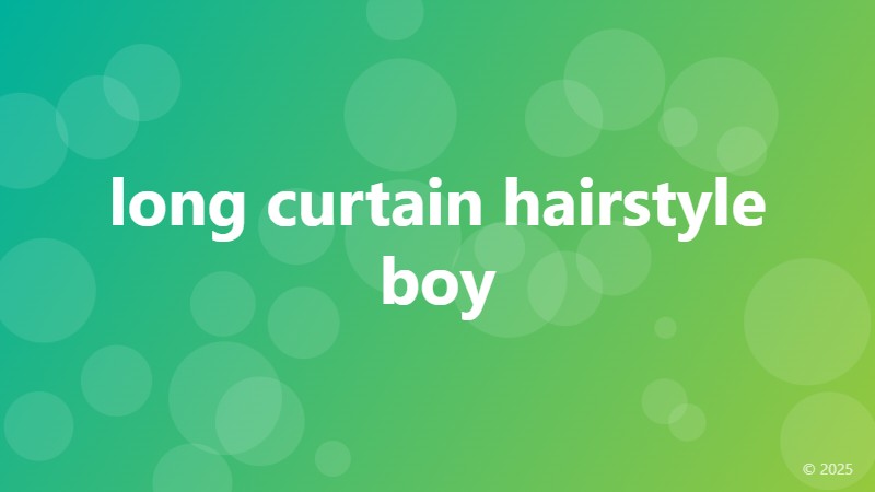 long curtain hairstyle boy