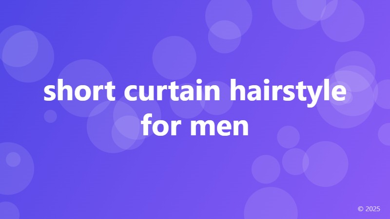short curtain hairstyle for men